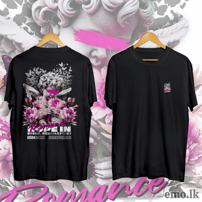 "HOPE IN" FLORAL DESIGN BACK PRINTED T SHIRT MEN & WOMEN