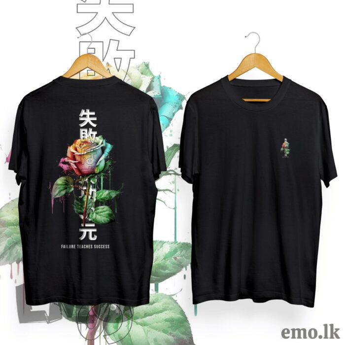 FLORAL DESIGN BACK PRINTED T SHIRT MEN & WOMEN