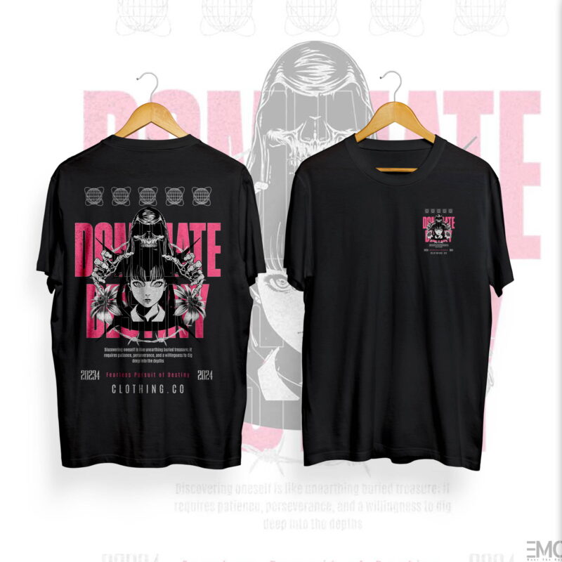 "DOMINATE" ANIME T SHIRT – JAPANESE STREETWEAR | ANIME MERCH FOR ANIME LOVERS