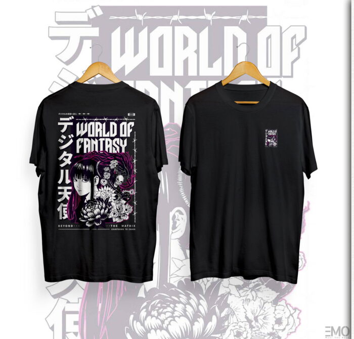 "WORDS OF FANTASY"ANIME T SHIRT – JAPANESE STREETWEAR | ANIME MERCH FOR ANIME LOVERS | FOR WOMENS