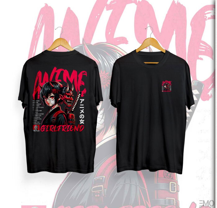 "ANIME GIRLFRIEND" ANIME T SHIRT – JAPANESE STREETWEAR | ANIME MERCH FOR ANIME LOVERS | MEN & WOMEN
