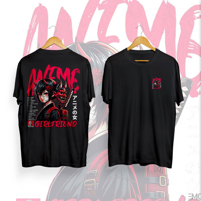 "ANIME GIRLFRIEND" ANIME T SHIRT – JAPANESE STREETWEAR | ANIME MERCH FOR ANIME LOVERS | MEN & WOMEN