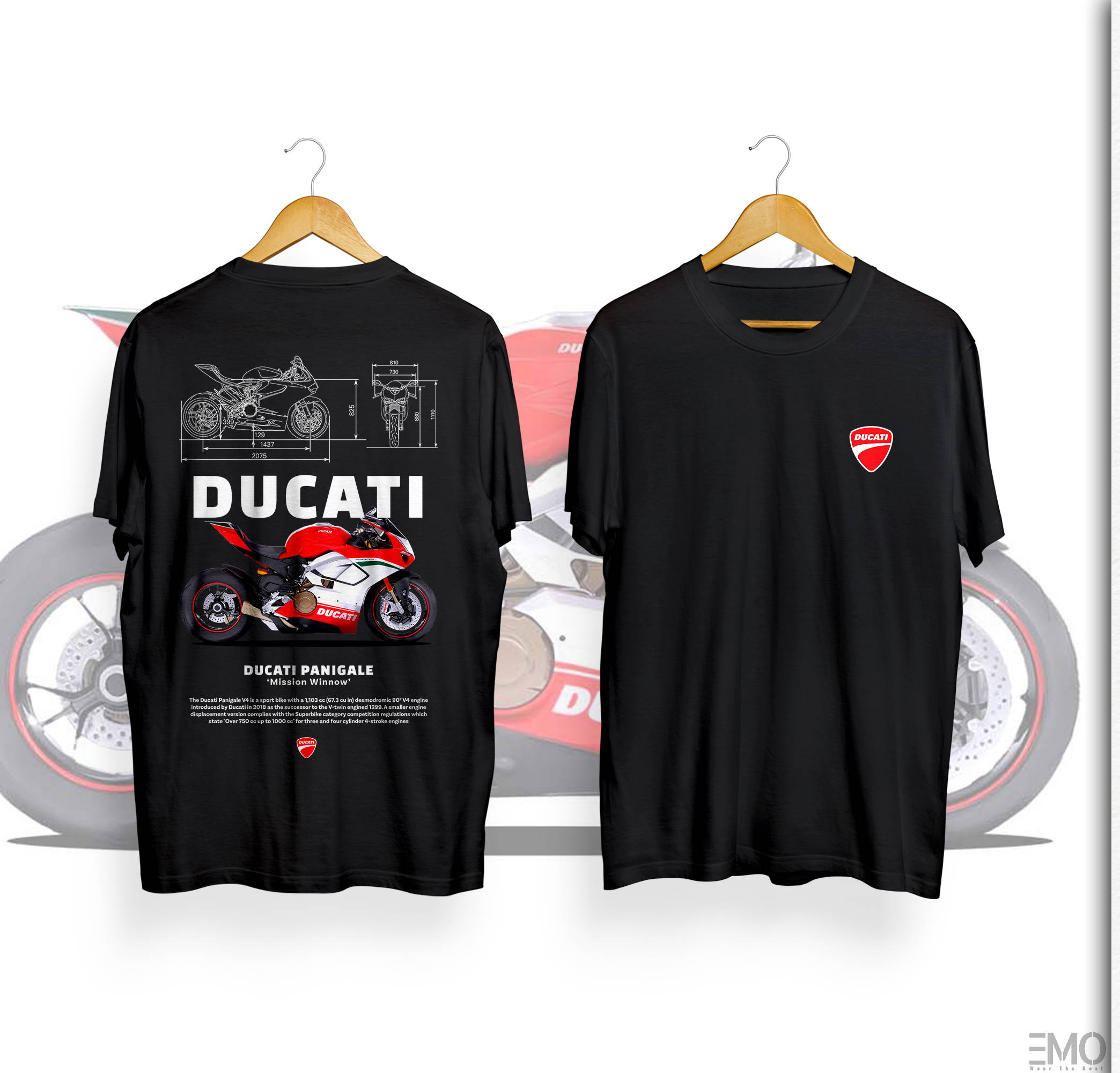 DUCATI PANIGALE BIKE T SHIRT | PREMIUM QUALITY UNISEX T SHIRT