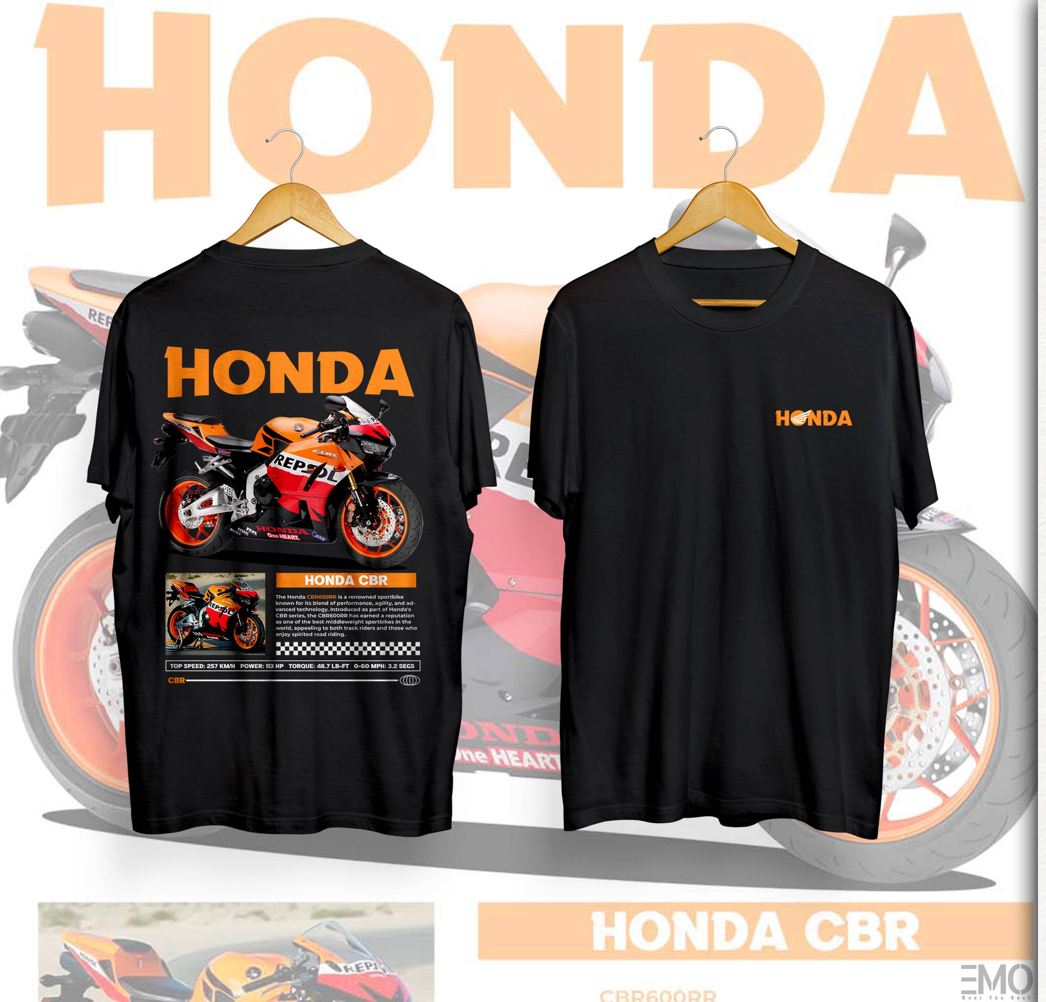 HONDA CBR BIKE T SHIRT | PREMIUM QUALITY UNISEX T SHIRT