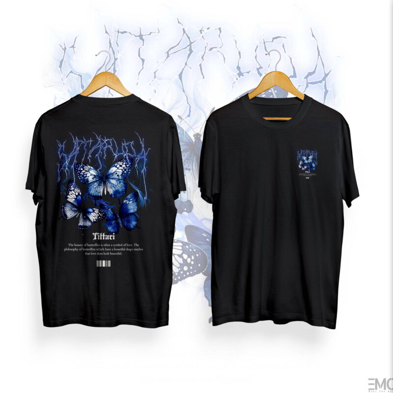 BUTTERFLY DESIGN BACK PRINTED T SHIRT FOR WOMEN