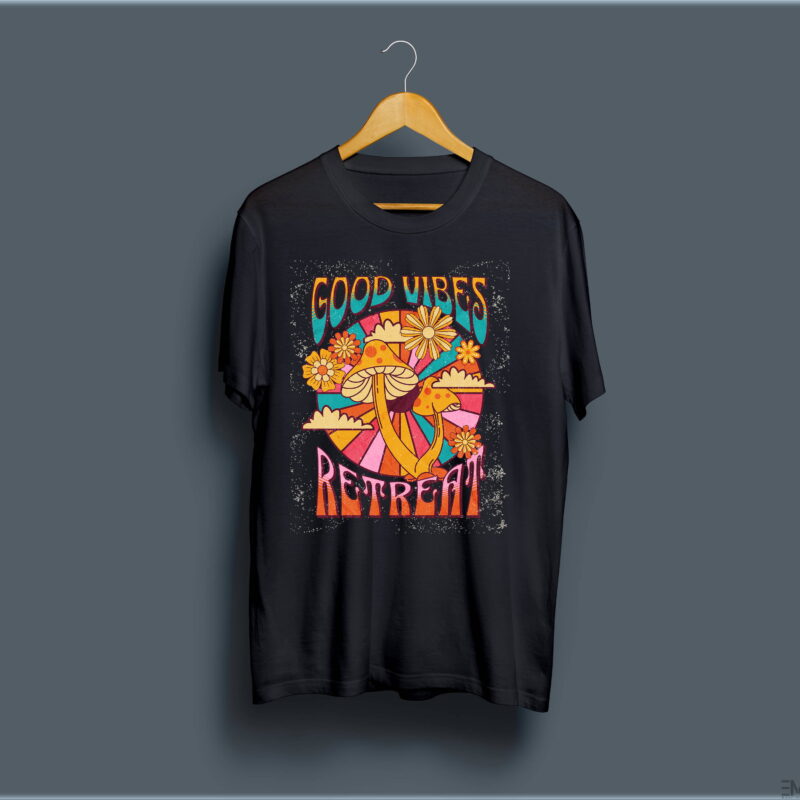 "GOOD VIBES" PRINTED T SHIRT FOR WOMEN