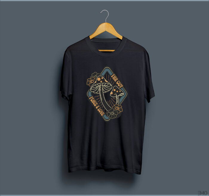 "PEASE & LOVE" PRINTED T SHIRT FOR WOMEN