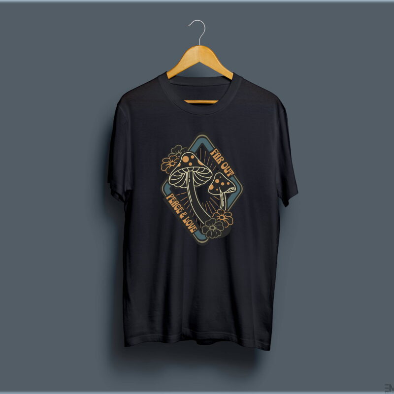 "PEASE & LOVE" PRINTED T SHIRT FOR WOMEN