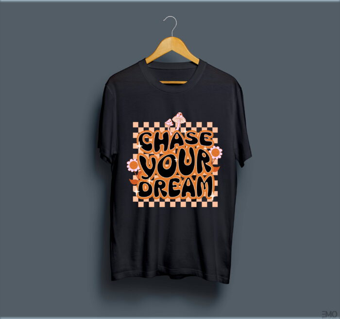 "CHASE YOUR DREAM" PRINTED T SHIRT FOR WOMEN