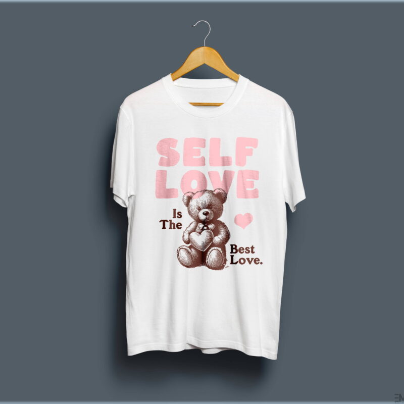"SELF LOVE IS THE BEST LOVE" PRINTED T SHIRT FOR WOMEN