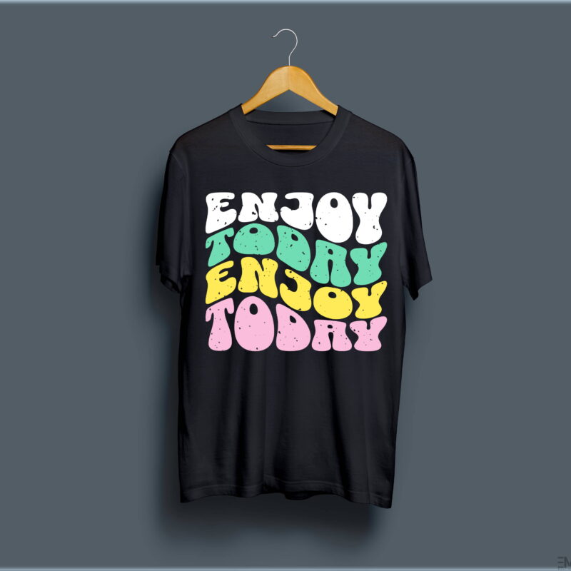"ENJOY TODAY" PRINTED T SHIRT FOR WOMEN