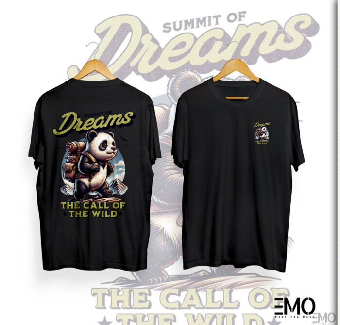 "DREAMS THE CALL OF THE WILD" TEDDY BEAR BACK PRINTED T SHIRT FOR MEN & WOMEN