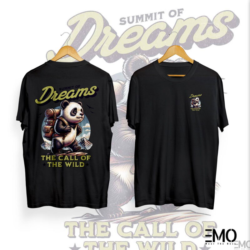 "DREAMS THE CALL OF THE WILD" TEDDY BEAR BACK PRINTED T SHIRT FOR MEN & WOMEN