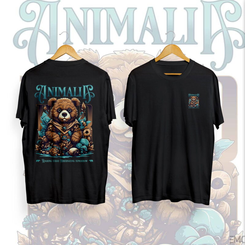 TEDDY BEAR BACK PRINTED T SHIRT FOR MEN & WOMEN